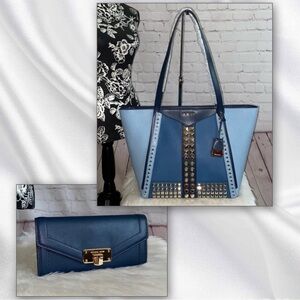 Michael Kors WHITNEY Large Tote/KINSLEY Wallet 2pc Set
